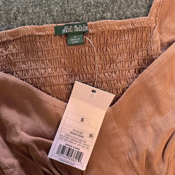 Wild Fable Top Small Juniors Crop Lace Blouse Sheer‎ Coquette Romantic S - Picture 3 of 6